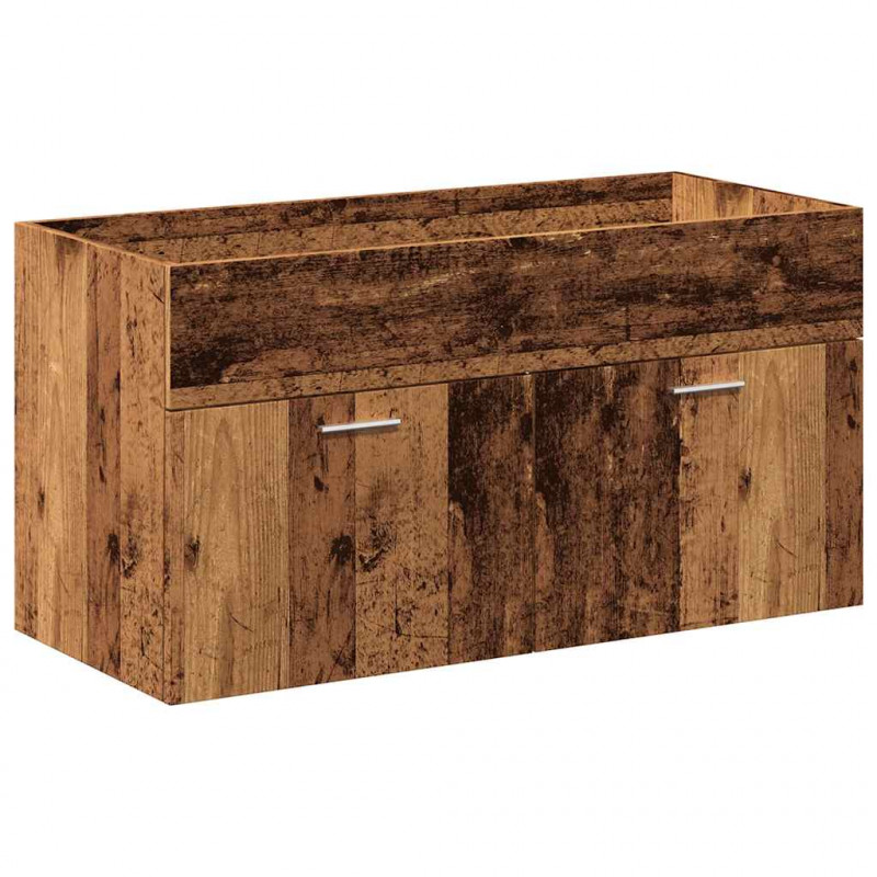 4-częściowy zestaw mebli łazienkowych, stare drewno
