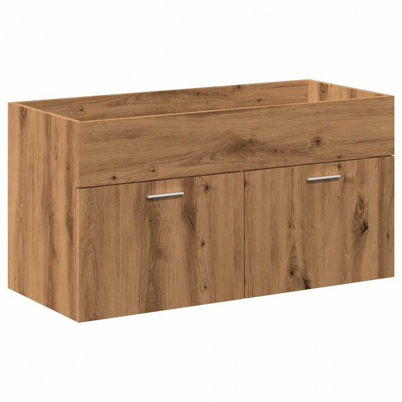 4-częściowy zestaw mebli łazienkowych, dąb artisan
