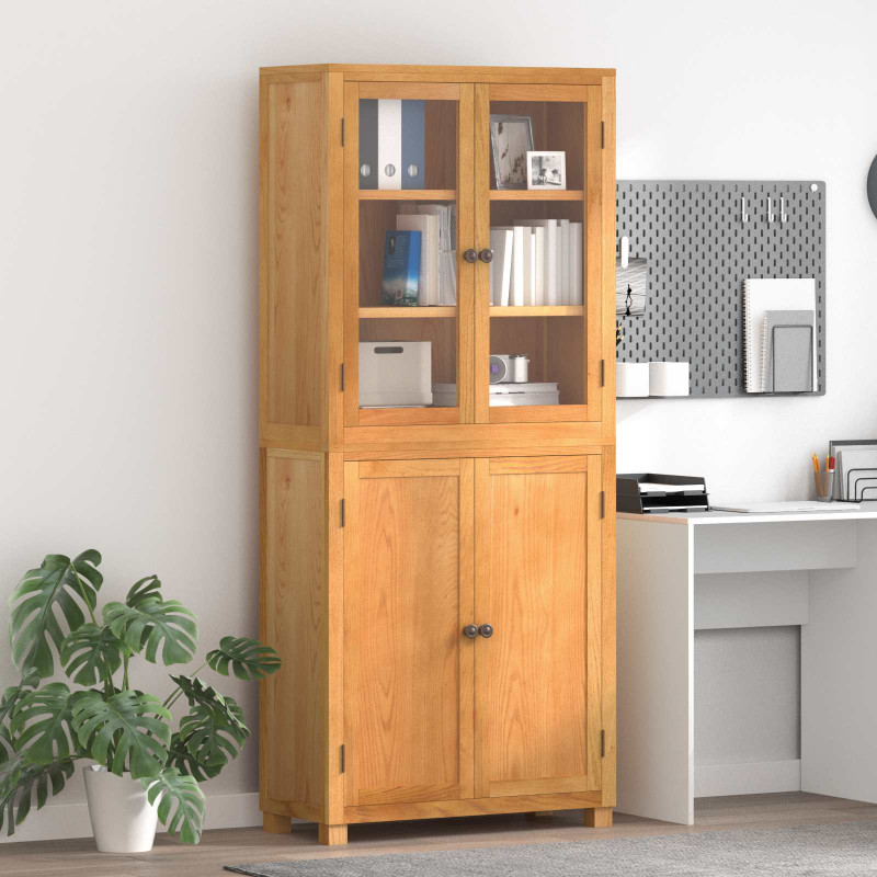 Zestaw Mebli do Przechowywania z półką 2 pcs Naturalny