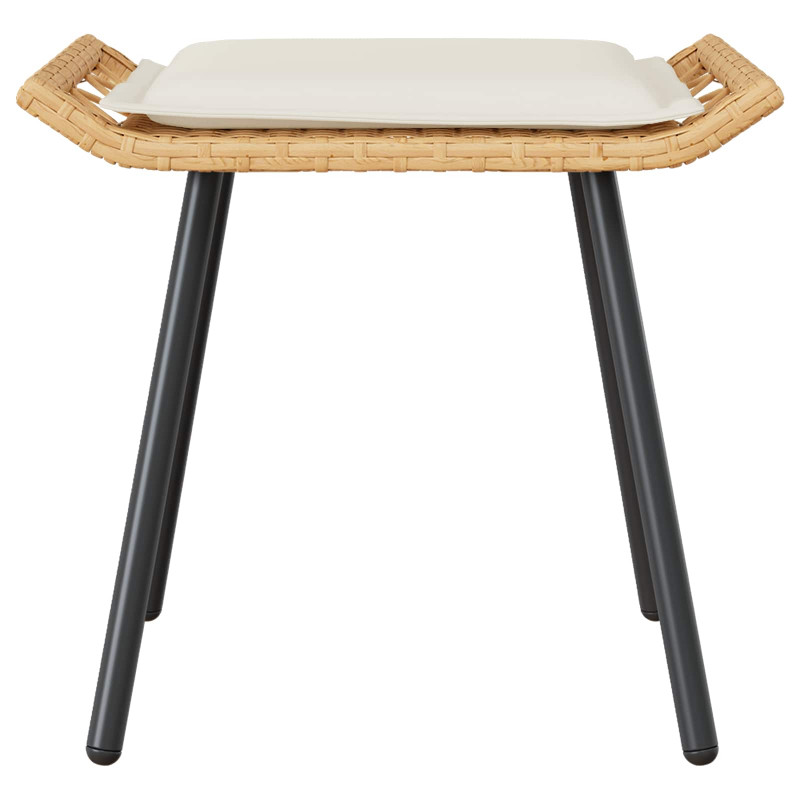 Zestaw Sof na Ogród z poduszką 4 pcs Naturalny polirattan