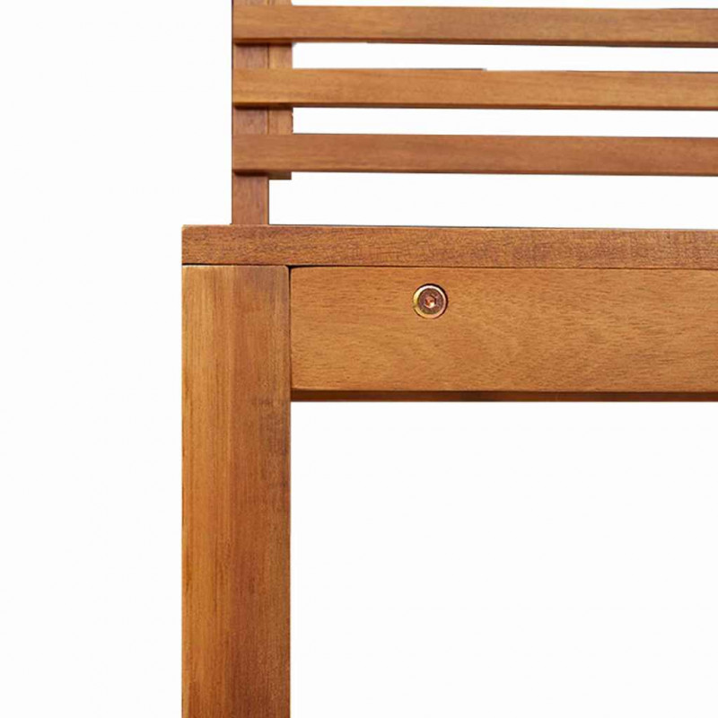 Zestaw Ławka Ogrodowa 5 pcs Brązowy Lite Drewno Akacji