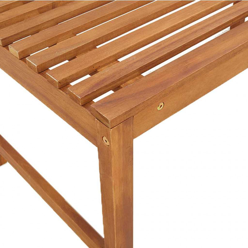 Zestaw Ławka Ogrodowa 5 pcs Brązowy Lite Drewno Akacji