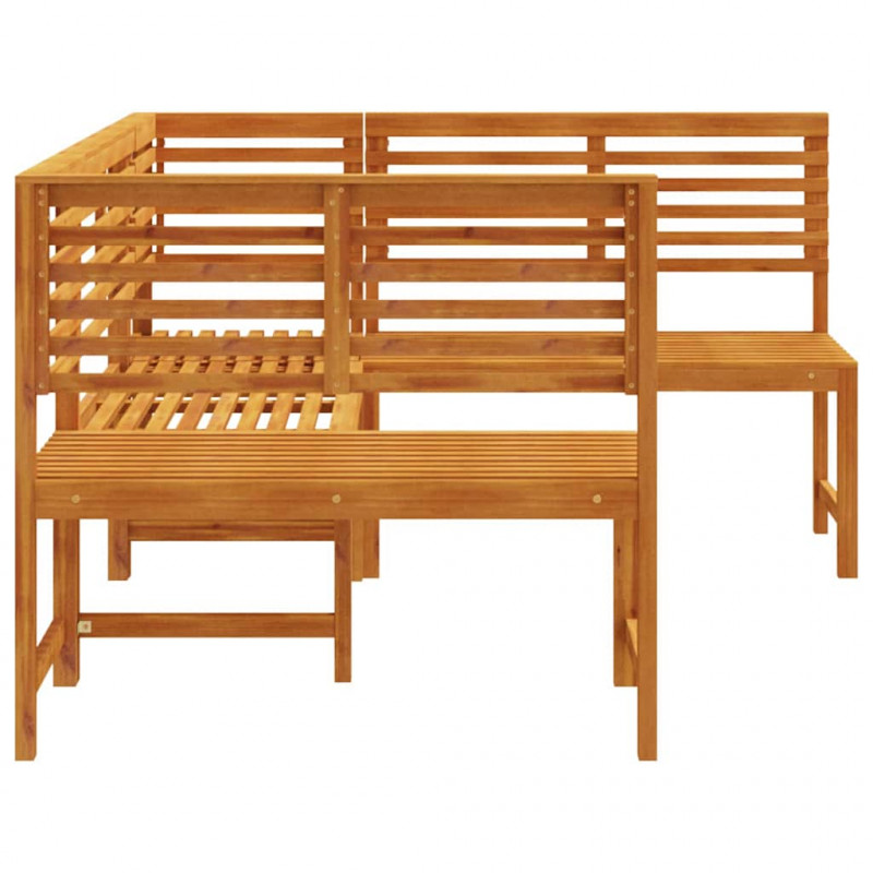 Zestaw Ławka Ogrodowa 3 pcs Brązowy Lite Drewno Akacji