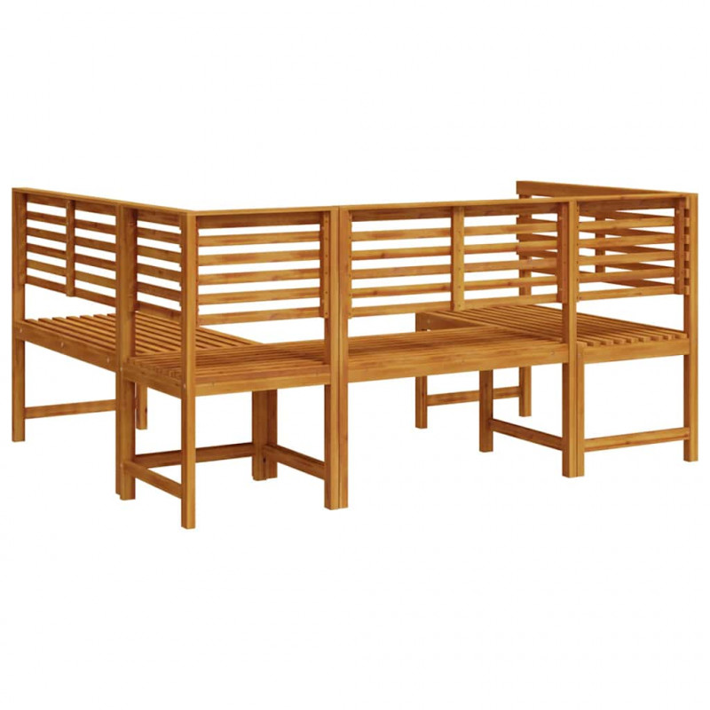 Zestaw Ławka Ogrodowa 3 pcs Brązowy Lite Drewno Akacji