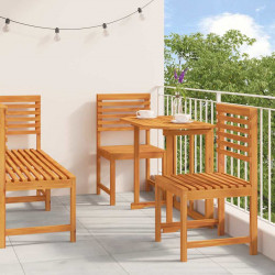 Zestaw Bistro Ogrodowego 5 pcs Brązowy Lite Drewno Akacji