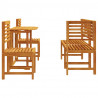 Zestaw Bistro Ogrodowego 5 pcs Brązowy Lite Drewno Akacji