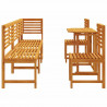 Zestaw Bistro Ogrodowego 6 pcs Brązowy Lite Drewno Akacji