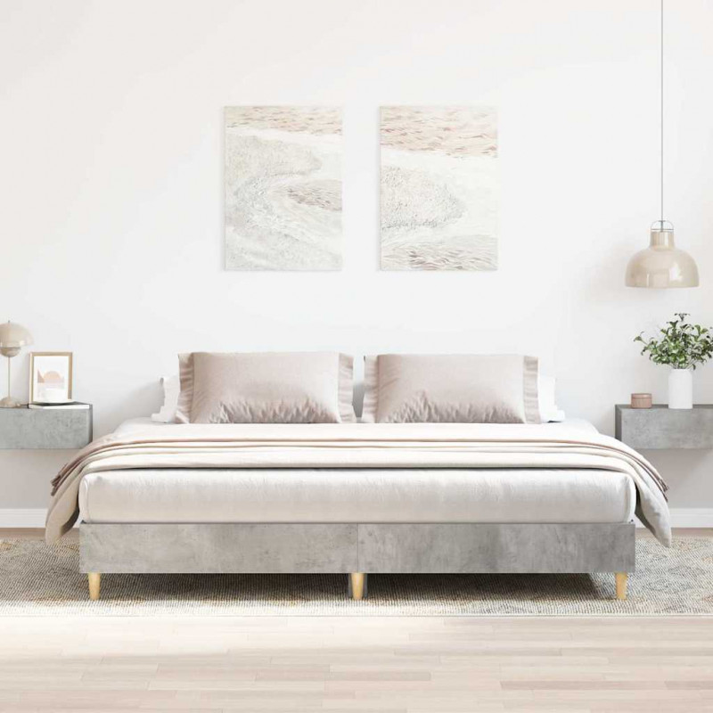 Rama łóżka bez materaca Betonowa szarość 200x200 cm