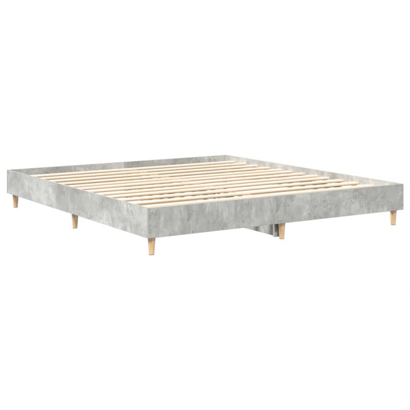 Rama łóżka bez materaca Betonowa szarość 200x200 cm