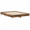 Rama łóżka bez materaca dąb wędzony 150x200 cm drewno klejone
