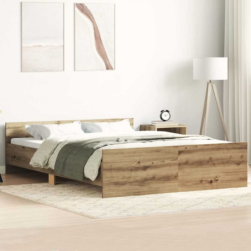 Rama łóżka bez materaca Artisan Oak 120x190cm Drewno klejone