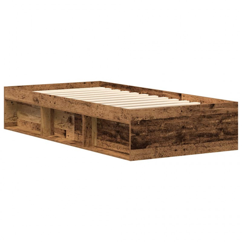Rama łóżka bez materaca Stare drewno 90x200cm Drewno klejone