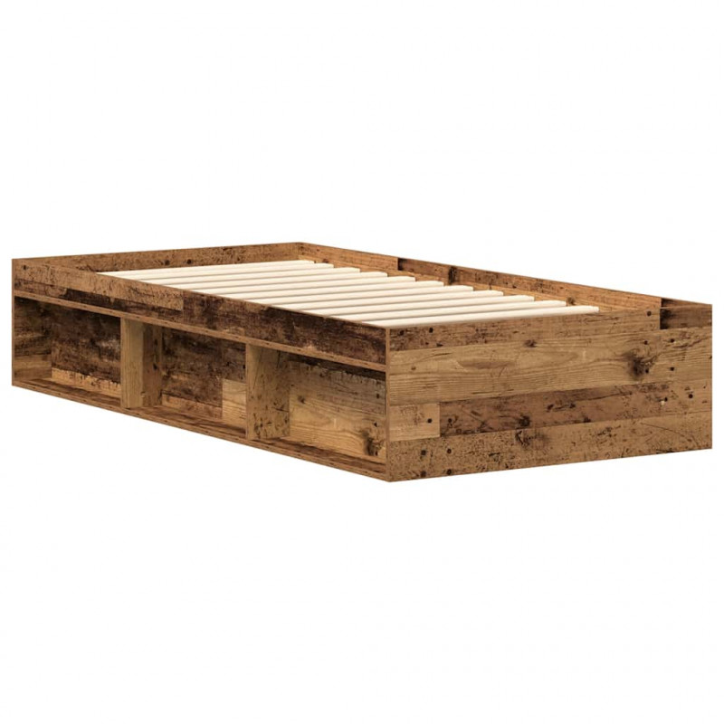 Rama łóżka bez materaca Stare drewno 90x200cm Drewno klejone