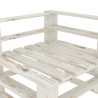 Ogrodowa sofa 2-osobowa z palet, drewniana, biała