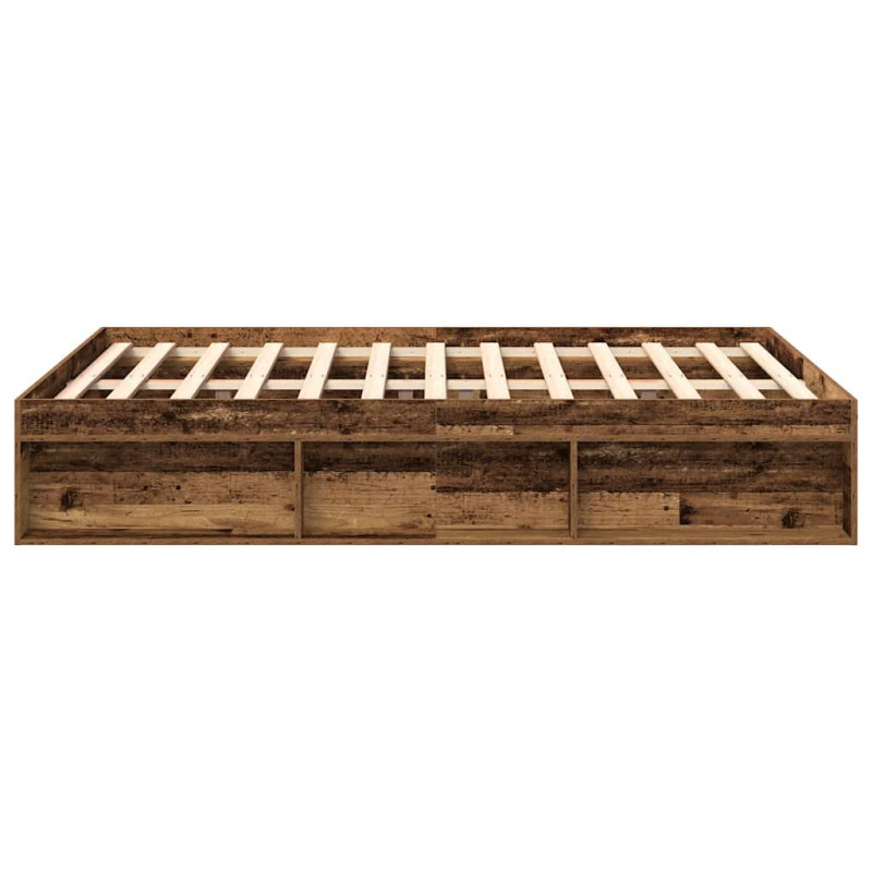 Rama łóżka bez materaca Stare drewno 120x200cm Drewno klejone