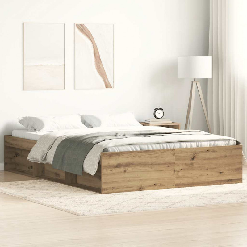 Rama łóżka bez materaca Artisan Oak 120x200cm Drewno klejone