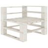 Ogrodowa sofa 4-osobowa z palet, drewniana, biała