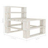 Ogrodowa sofa 4-osobowa z palet, drewniana, biała
