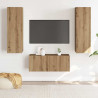 Wiszące szafki telewizyjne, 3 szt., dąb artisan