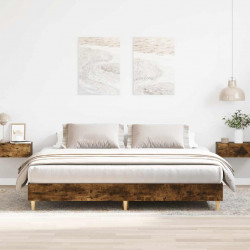 Rama łóżka bez materaca dąb wędzony 180x200cm drewno klejone