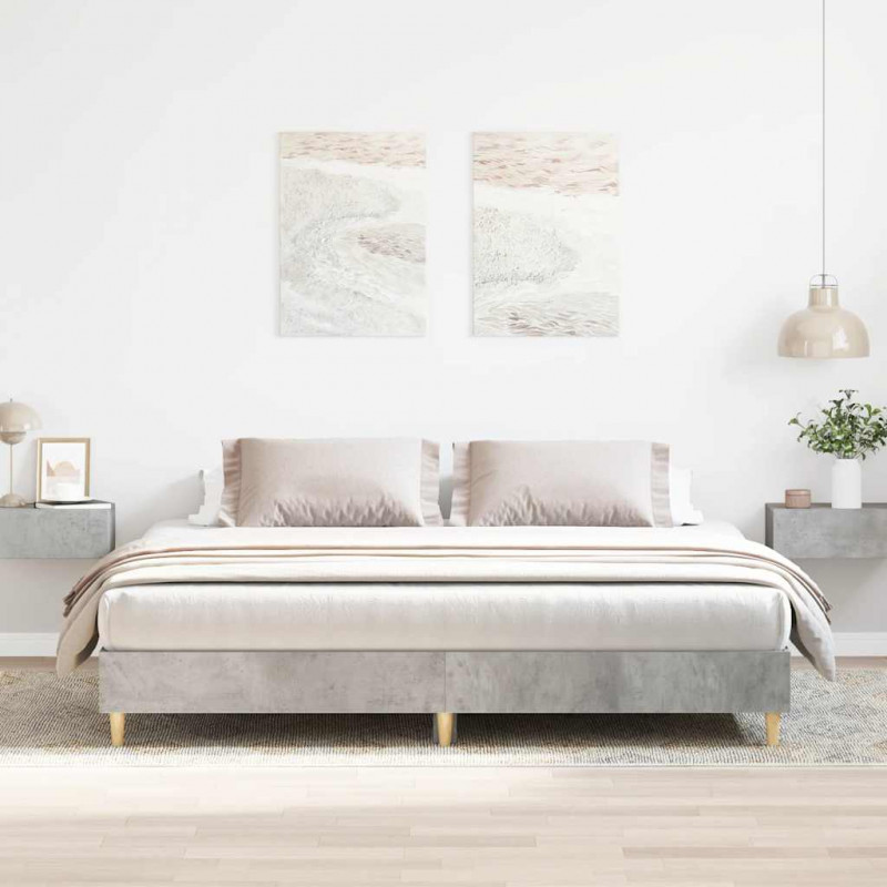 Rama łóżka bez materaca Betonowa szarość 160x200cm