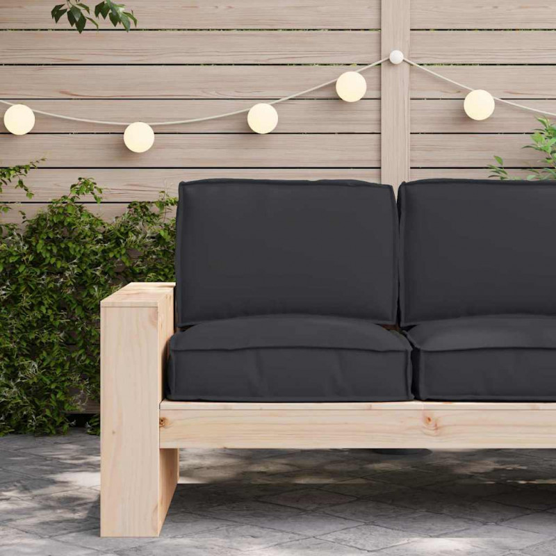 Zestaw poduszek na paletę 2 pcs Czarny Materiał Oxford