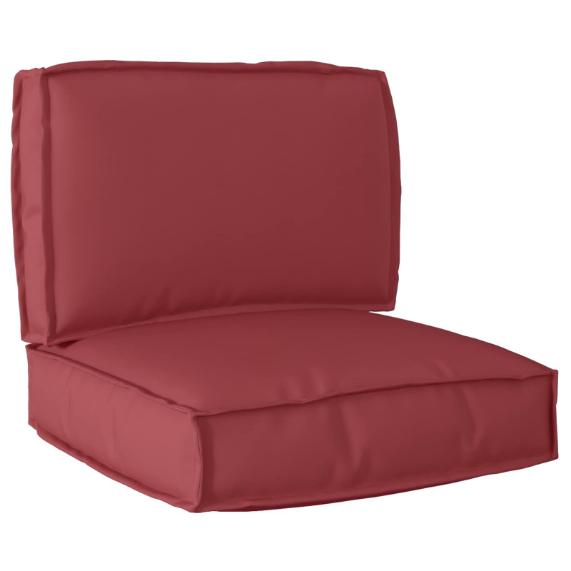 Zestaw poduszek na paletę 2 pcs Czerwone wino Materiał Oxford