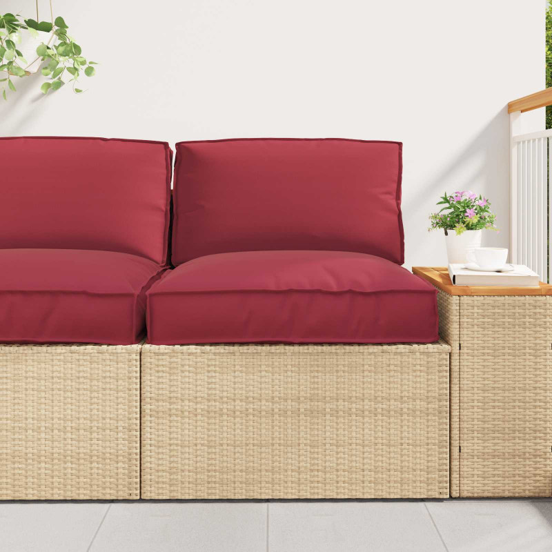 Zestaw poduszek na paletę 2 pcs Czarny Materiał Oxford