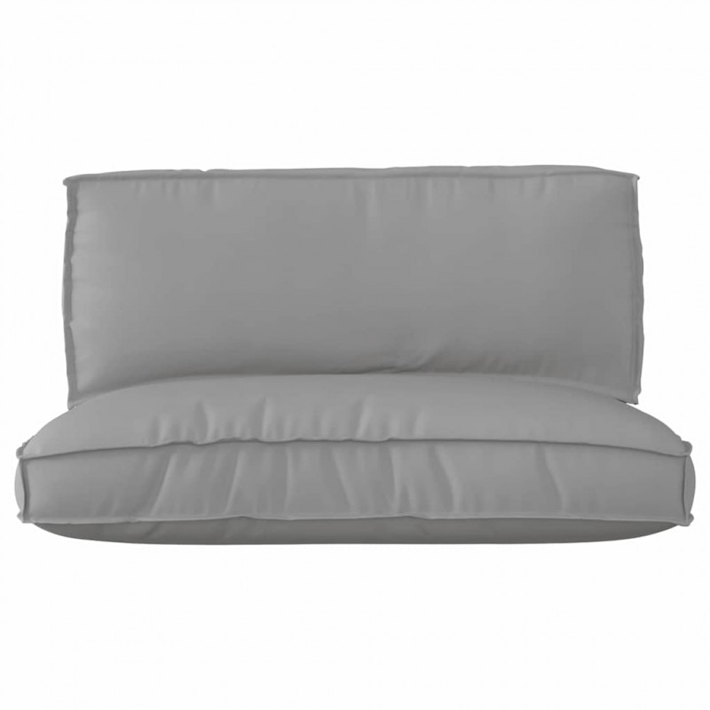 Zestaw poduszek na paletę 2 pcs Szary Materiał Oxford