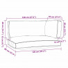 Zestaw poduszek na paletę 3 pcs Ciemnoszary Materiał Oxford