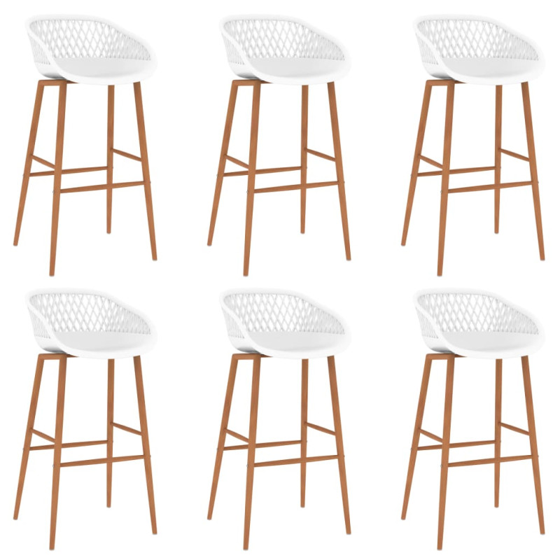 7-częściowy zestaw mebli barowych, czarno-biały