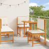 Zestaw Bistro Ogrodowego 4 pcs Brązowy Lite Drewno Akacji