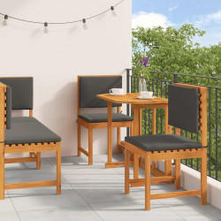 Zestaw Bistro Ogrodowego 4 pcs Brązowy Lite Drewno Akacji