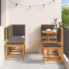 Zestaw Bistro Ogrodowego 4 pcs Brązowy Lite Drewno Akacji