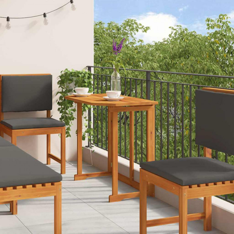 Zestaw Bistro Ogrodowego 6 pcs Brązowy Lite Drewno Akacji