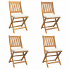 Krzesło składane z poduszką 4 pcs Biały 49 x 57.5 x 92cm