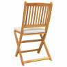 Krzesło składane z poduszką 4 pcs Biały 49 x 57.5 x 92cm