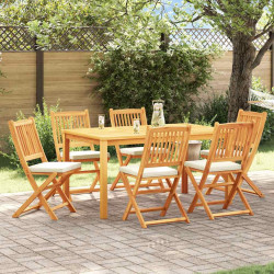 Krzesło składane z poduszką 6 pcs Biały 49 x 57.5 x 92cm