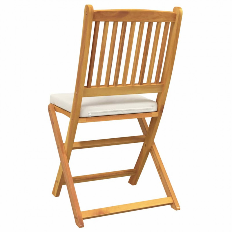 Krzesło składane z poduszką 6 pcs Biały 49 x 57.5 x 92cm