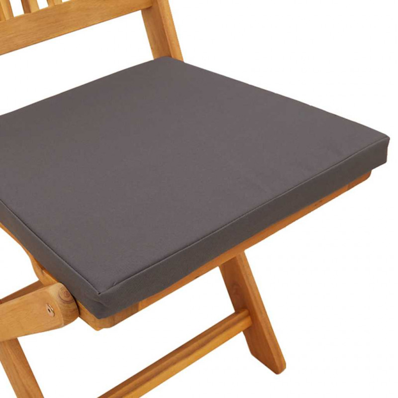 Krzesło składane z poduszką 8 pcs Szary 49 x 57.5 x 92cm