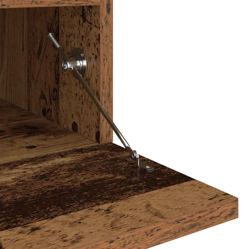 Szafka pod TV z oświetleniem LED, stare drewno, 200x35x40 cm