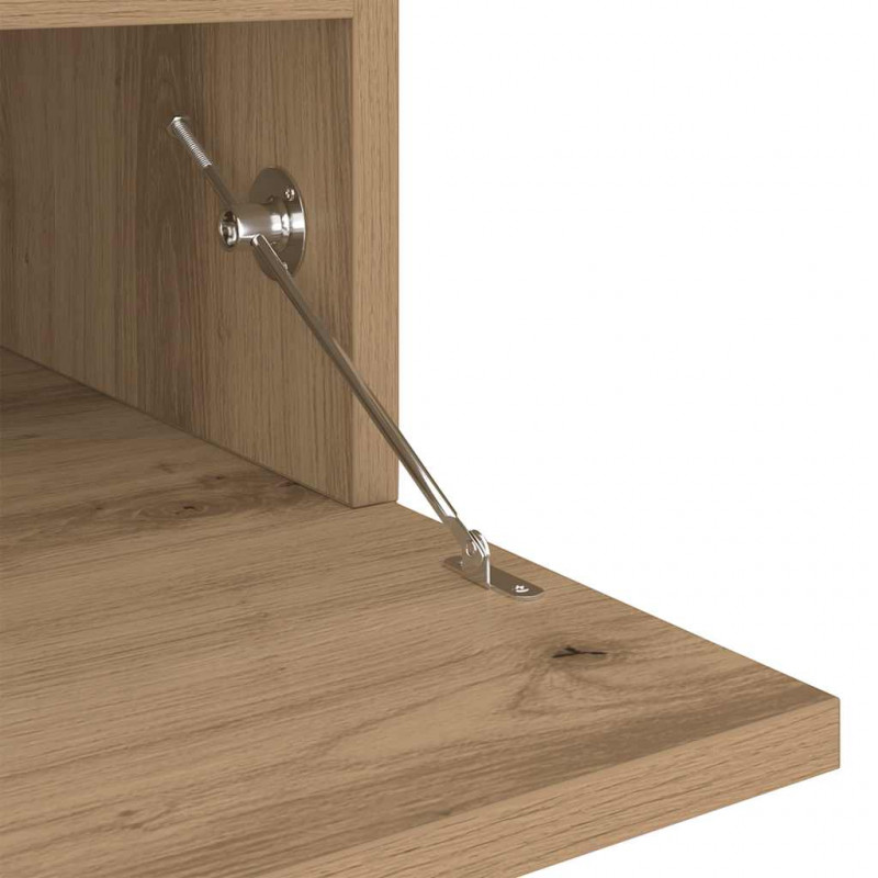 Szafka pod TV z oświetleniem LED, dąb artisan, 200x35x40 cm