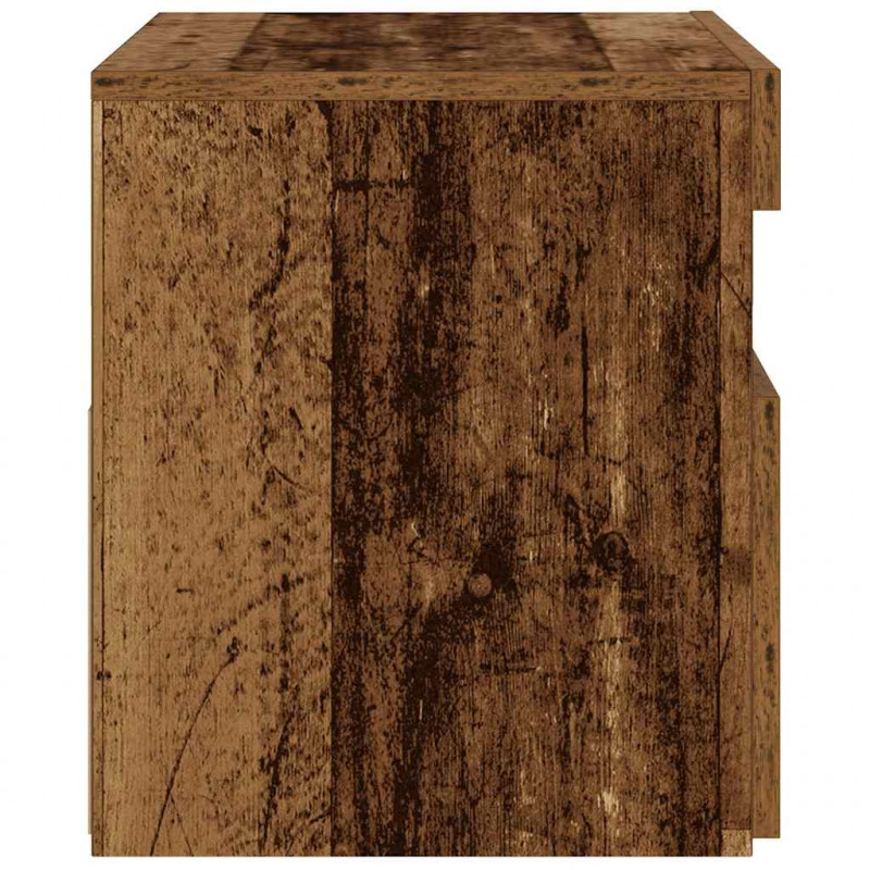 Szafka nocna z oświetleniem LED, stare drewno, 60x35x40 cm