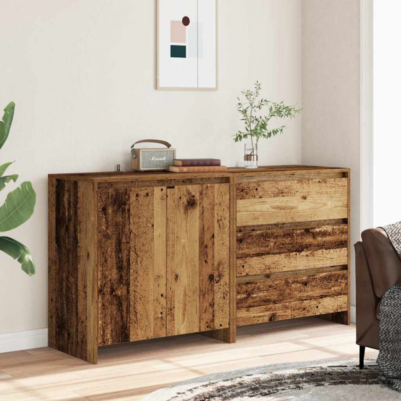 2-cz. szafka, stare drewno, 60x30x75cm, materiał drewnopochodny