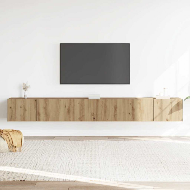 3-cz. zestaw szafek TV, dąb artisan, materiał drewnopochodny