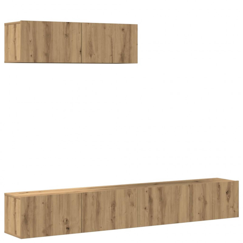 3-cz. zestaw szafek TV, dąb artisan, materiał drewnopochodny