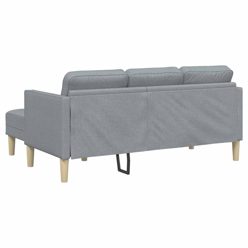Zestaw Sof z poduszką 2 pcs Jasnoszary Poliester