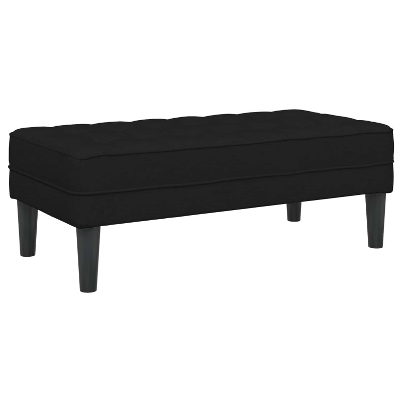 Zestaw Sof z poduszką 2 pcs Czarny Poliester