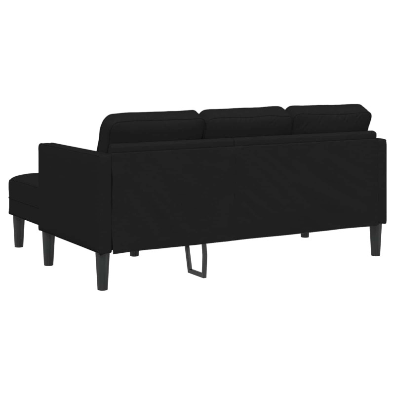 Zestaw Sof z poduszką 2 pcs Czarny Poliester