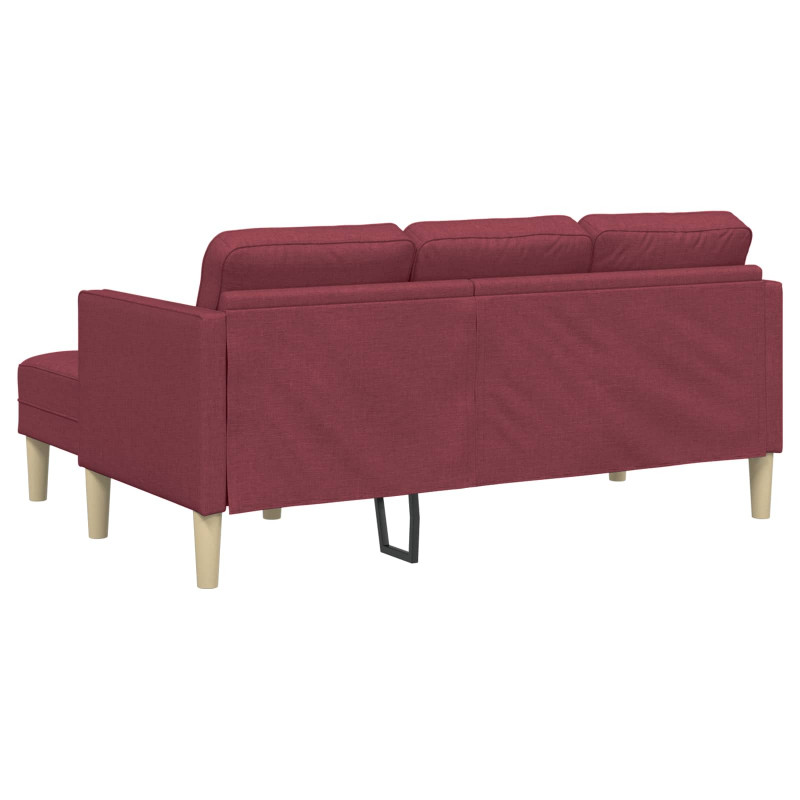 Zestaw Sof z poduszką 2 pcs Czerwone wino Poliester